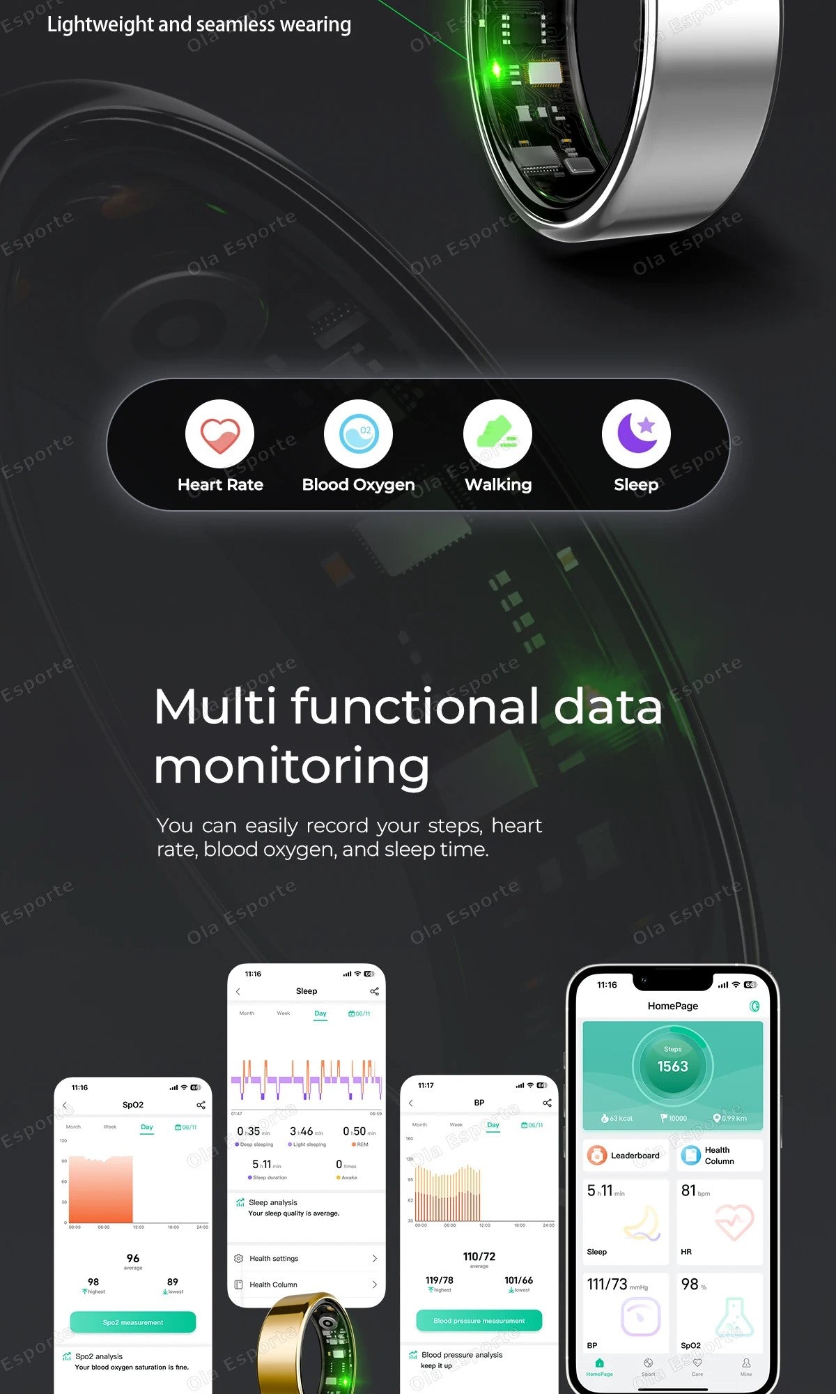 Ringo, smart ring and sleep watcher